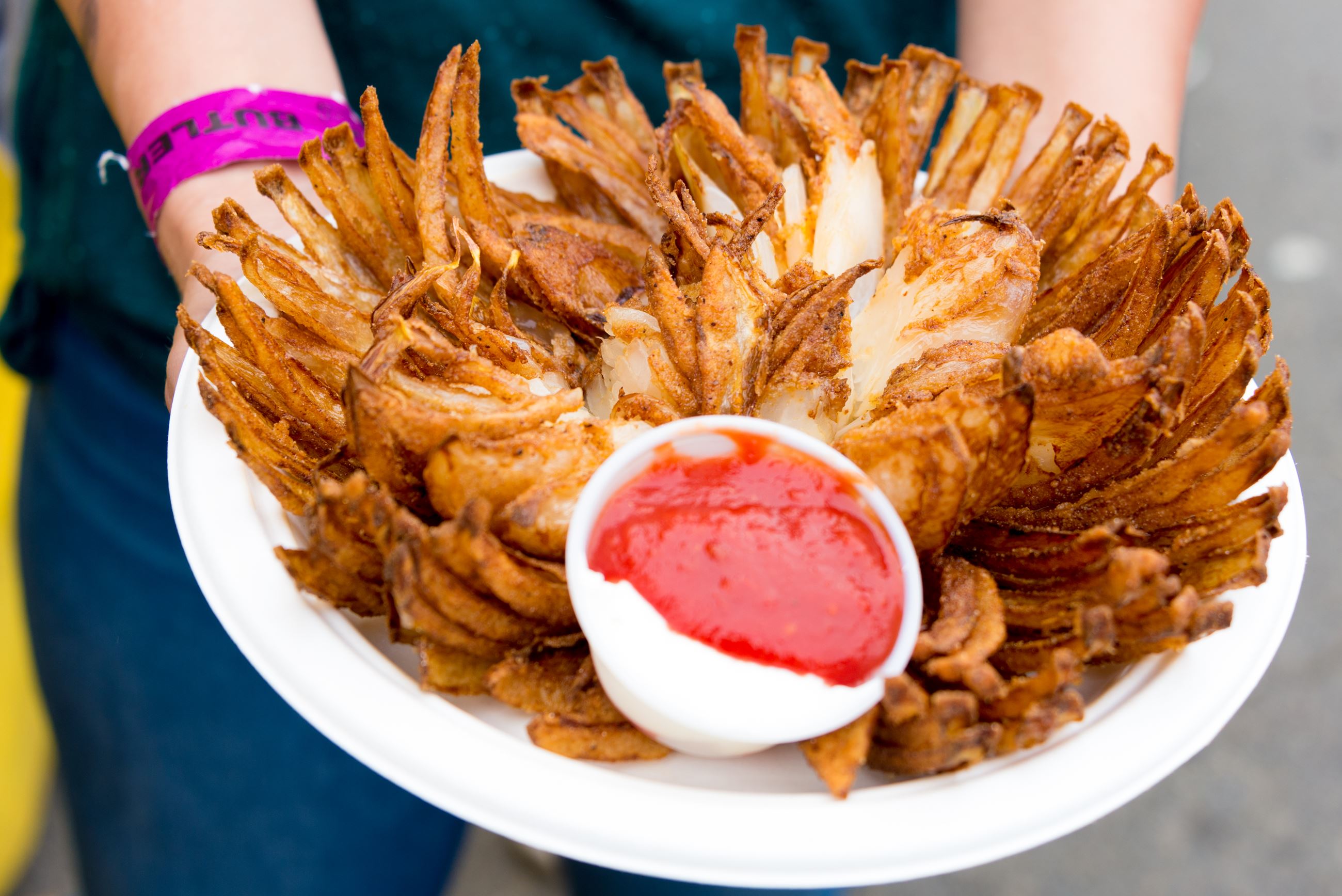 Blooming Onion with a Sauce on the Side