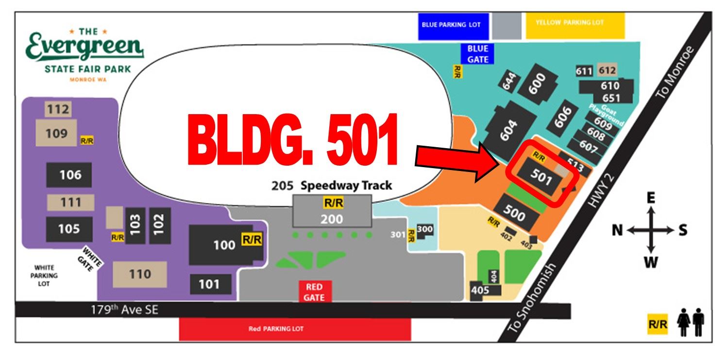 Map showing location of 4H (Building 501)
