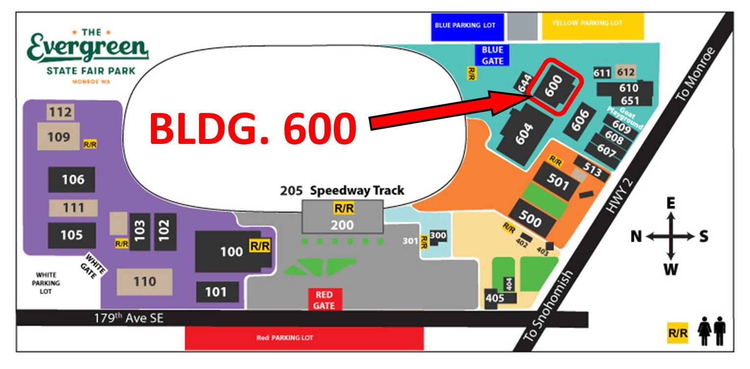 Map showing location of Arena (Building 600)