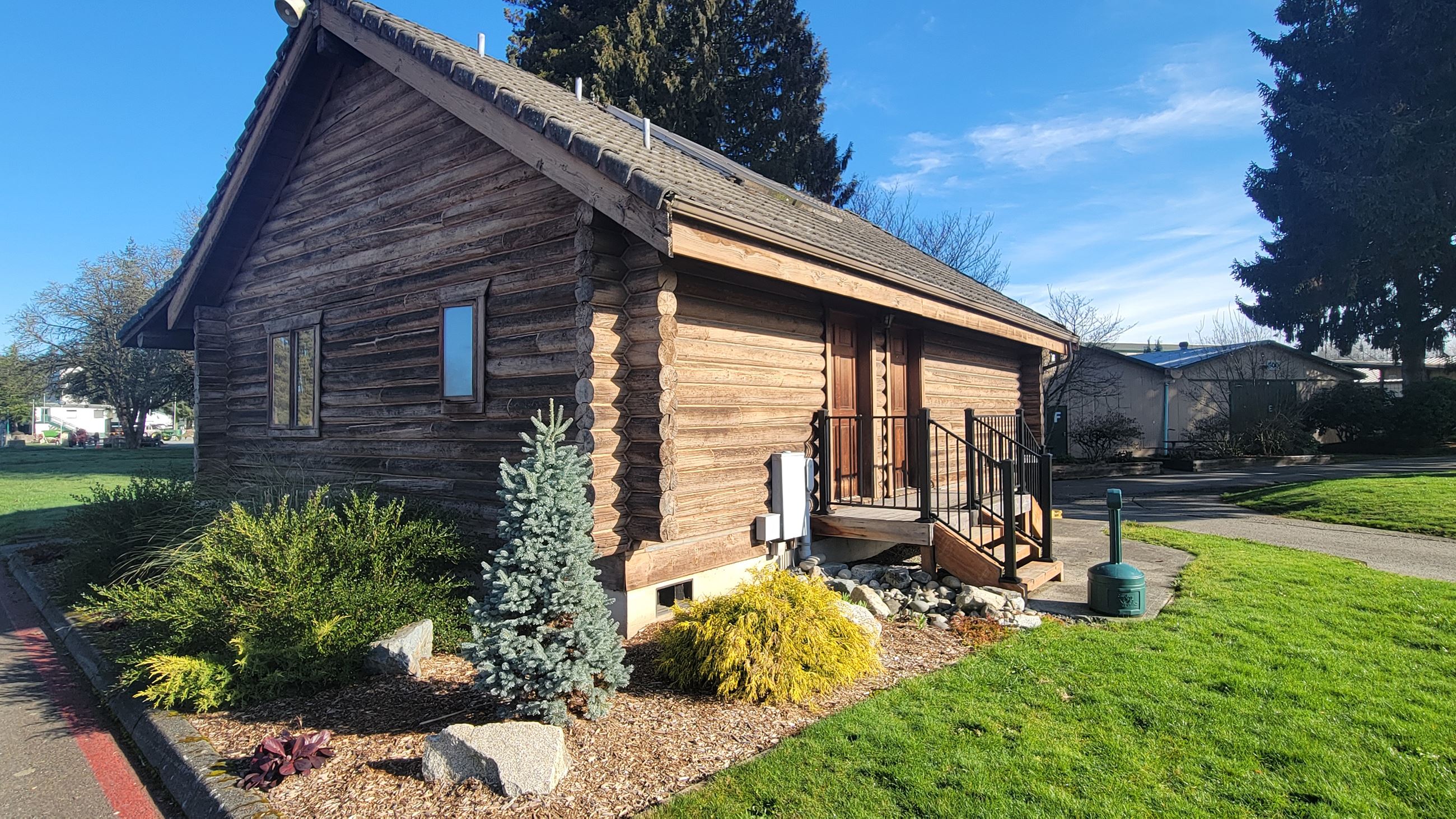 Southwest view of cabin